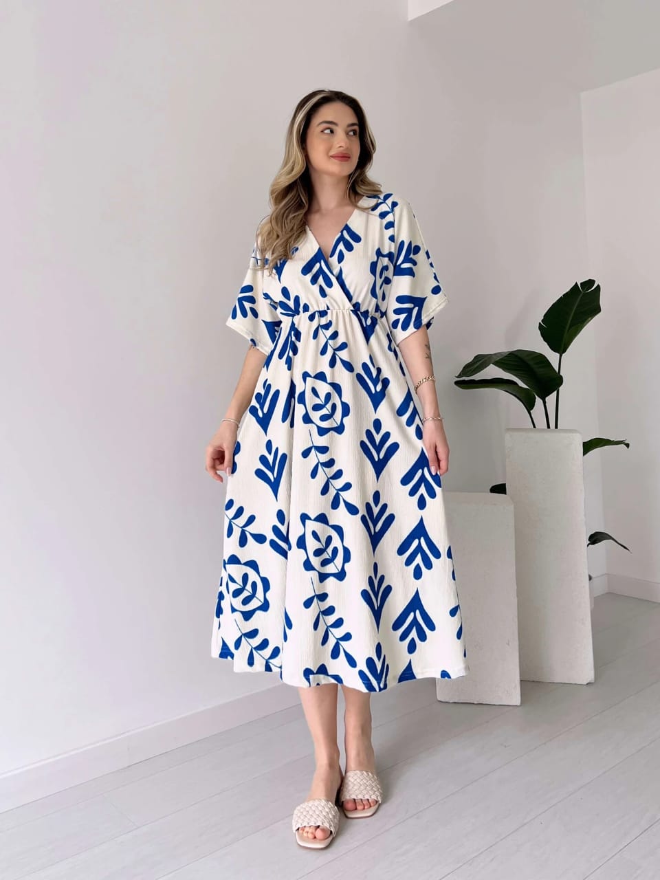 Party Wear Western Style Blue One Piece