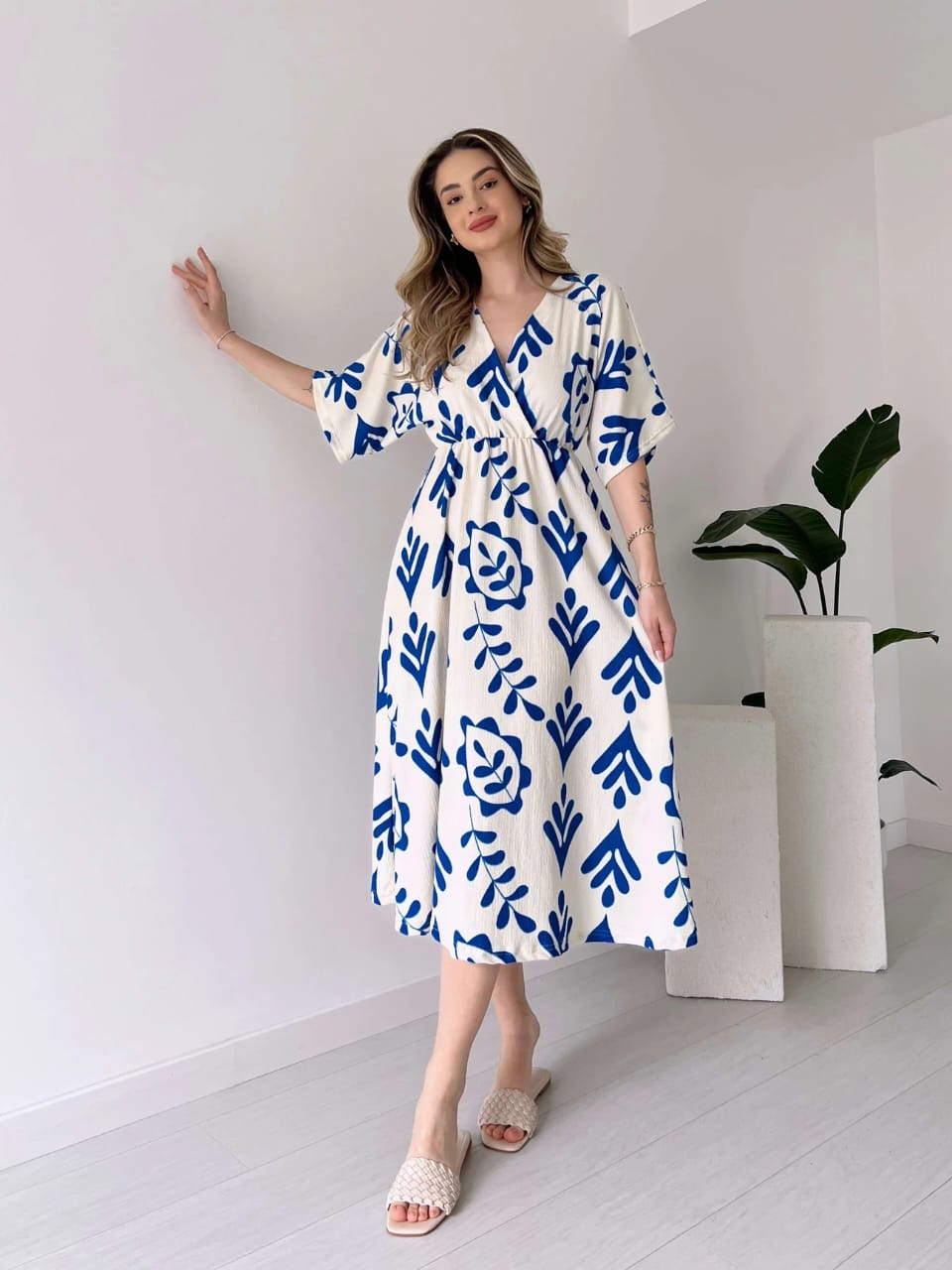 Party Wear Western Style Blue One Piece
