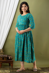 Cotton Fedding Gown Rama Genda Flower Print