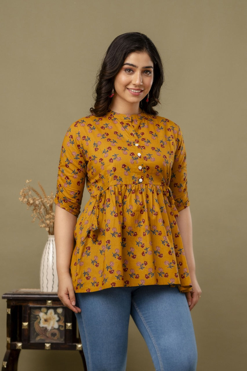 Floral Printed Casual Wear Top