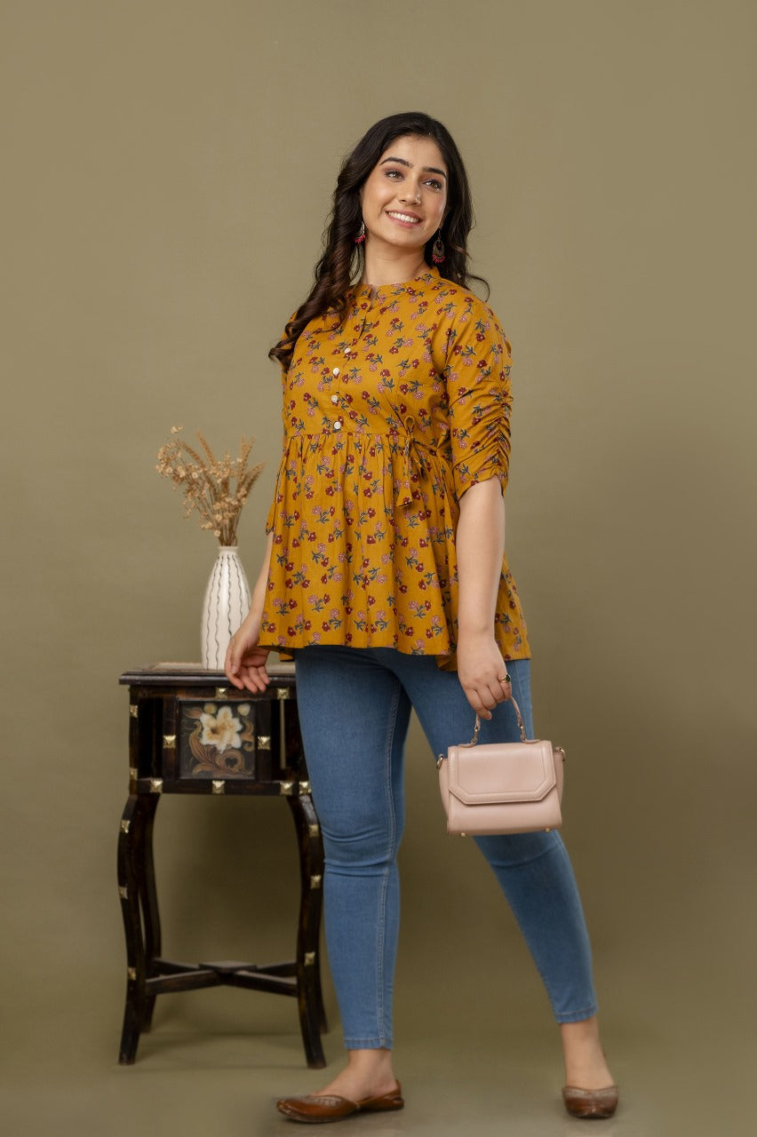 Floral Printed Casual Wear Top